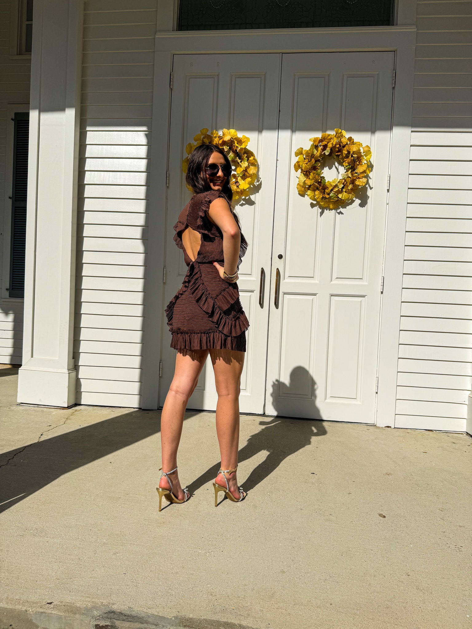 Chestnut Cascade Dress