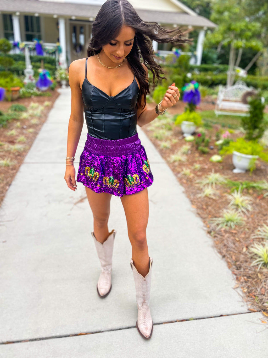 Mardi Gra Skort