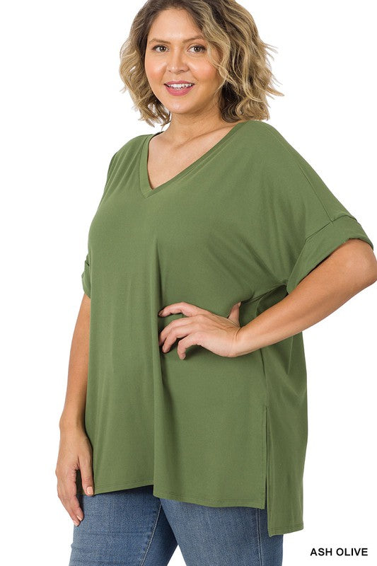 Sage Curvy Top