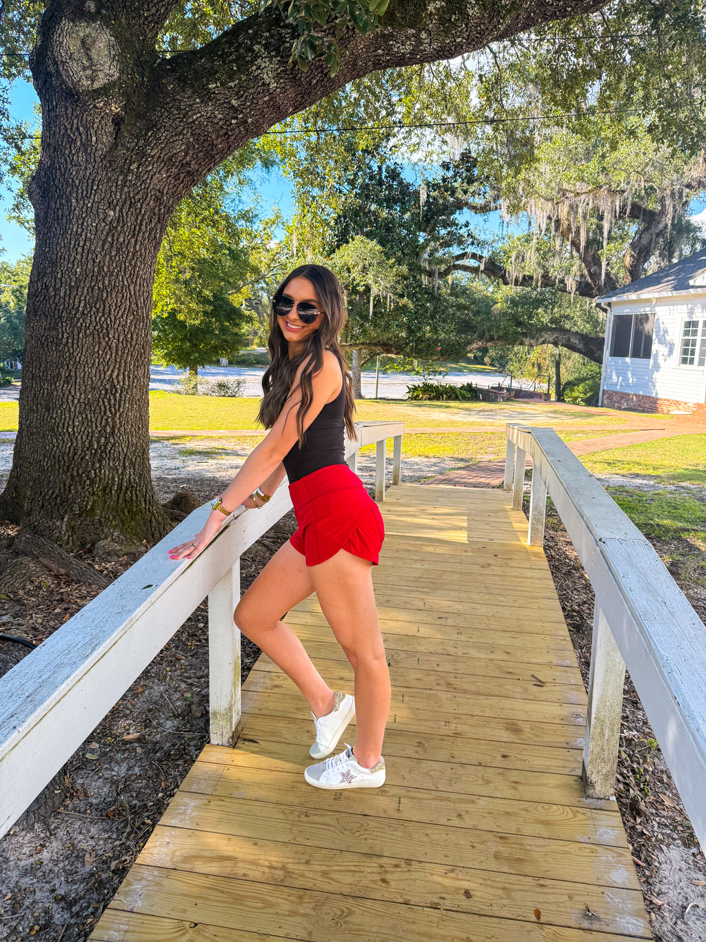 Red Lulu Dupe Shorts