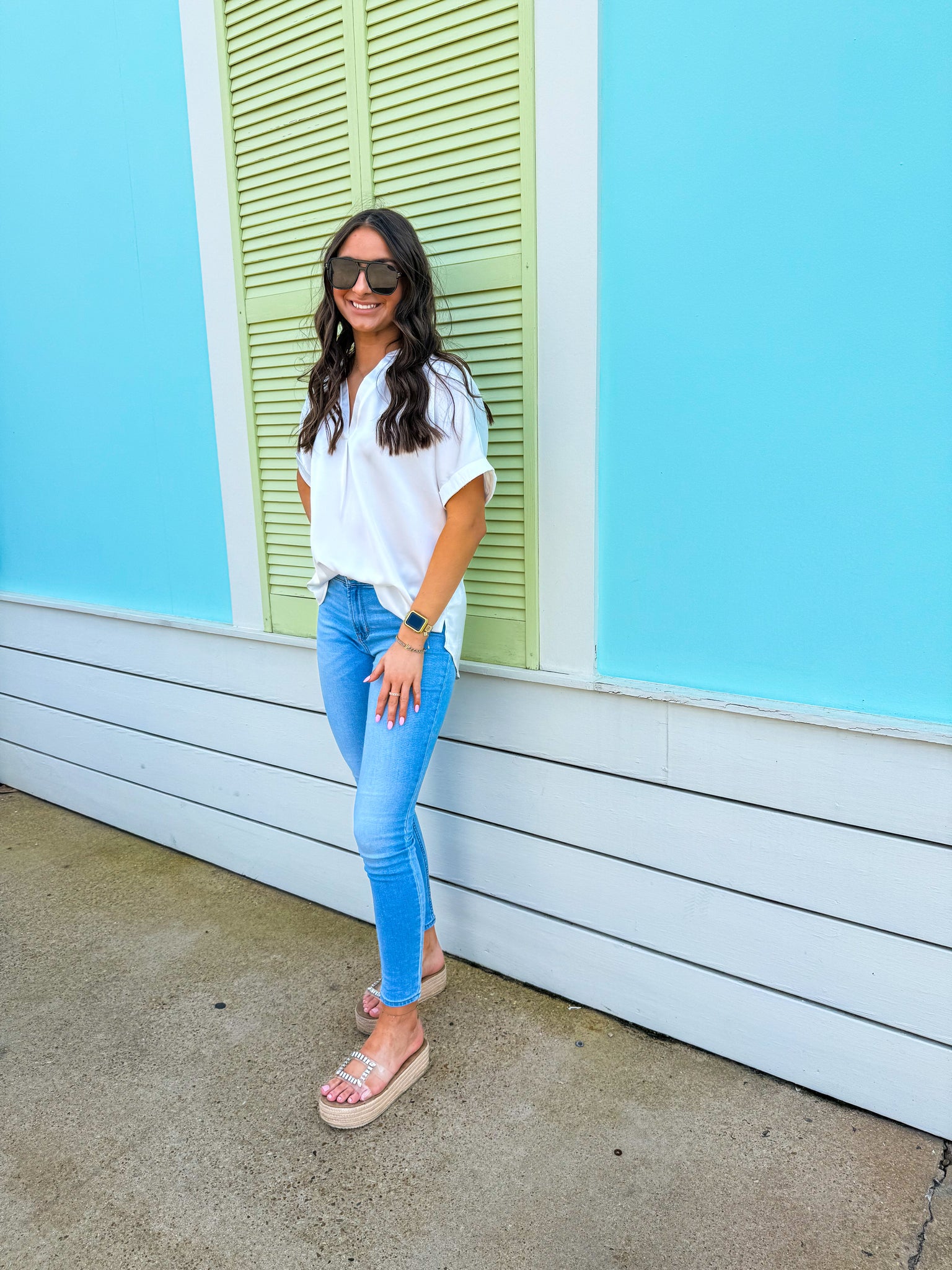 White Silky Blouse