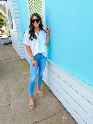 White Silky Blouse