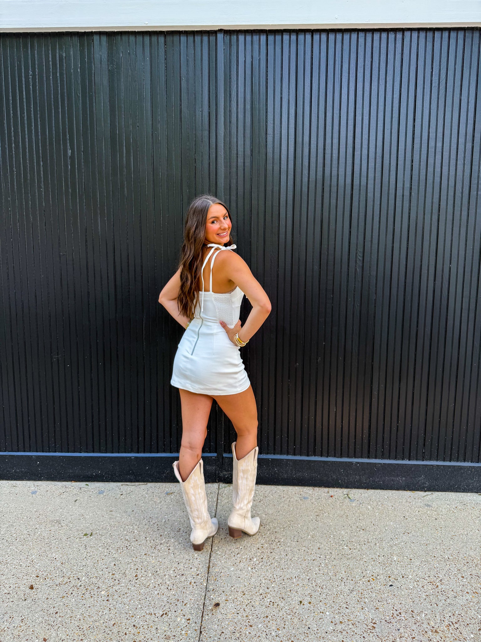White Denim Romper
