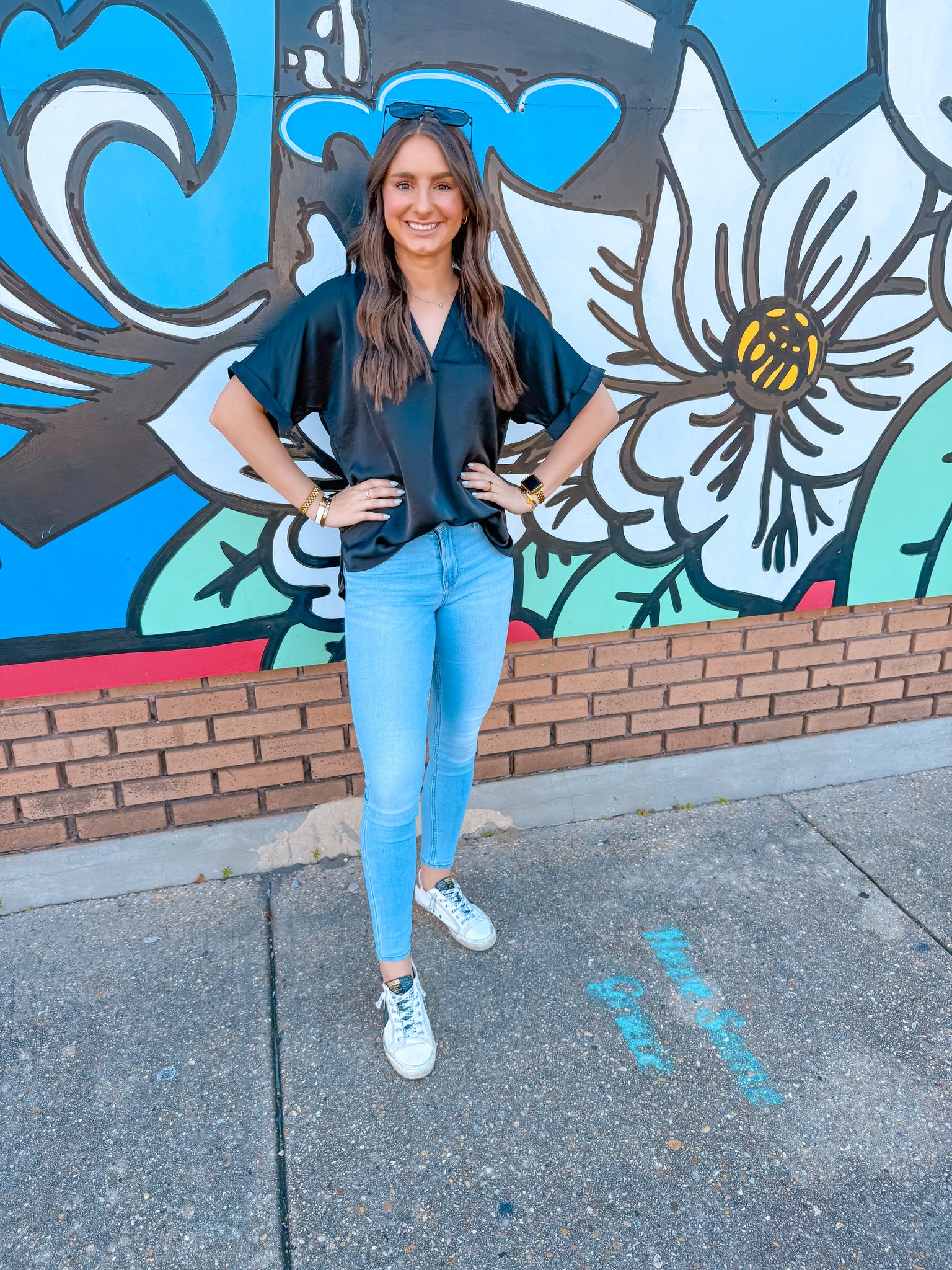 Black silky Blouse
