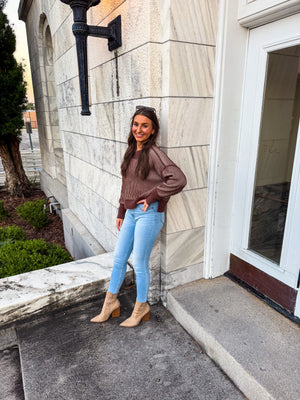 Mocha Ribbed Sweater