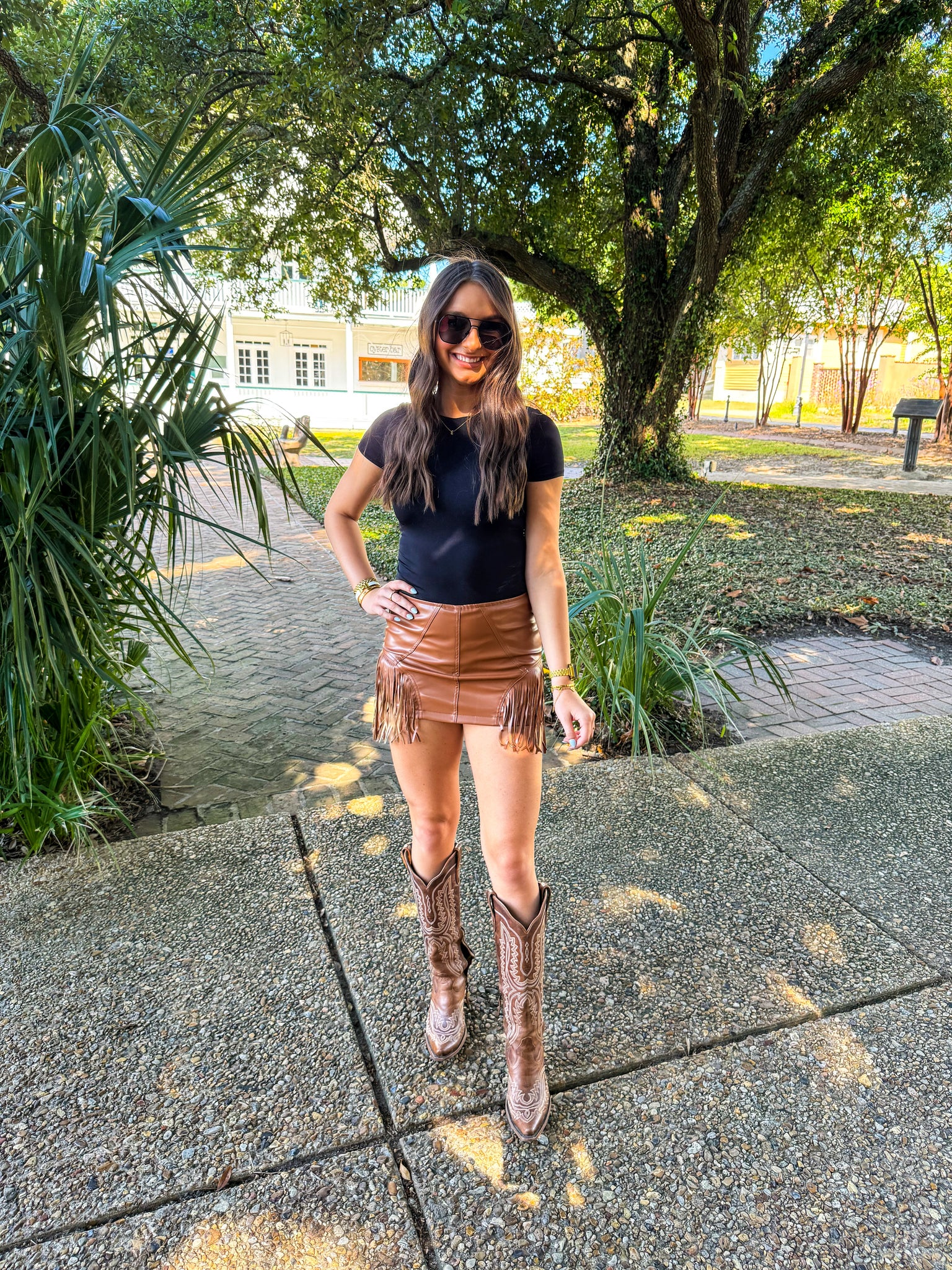 Saddle Chic Skort (Brown)