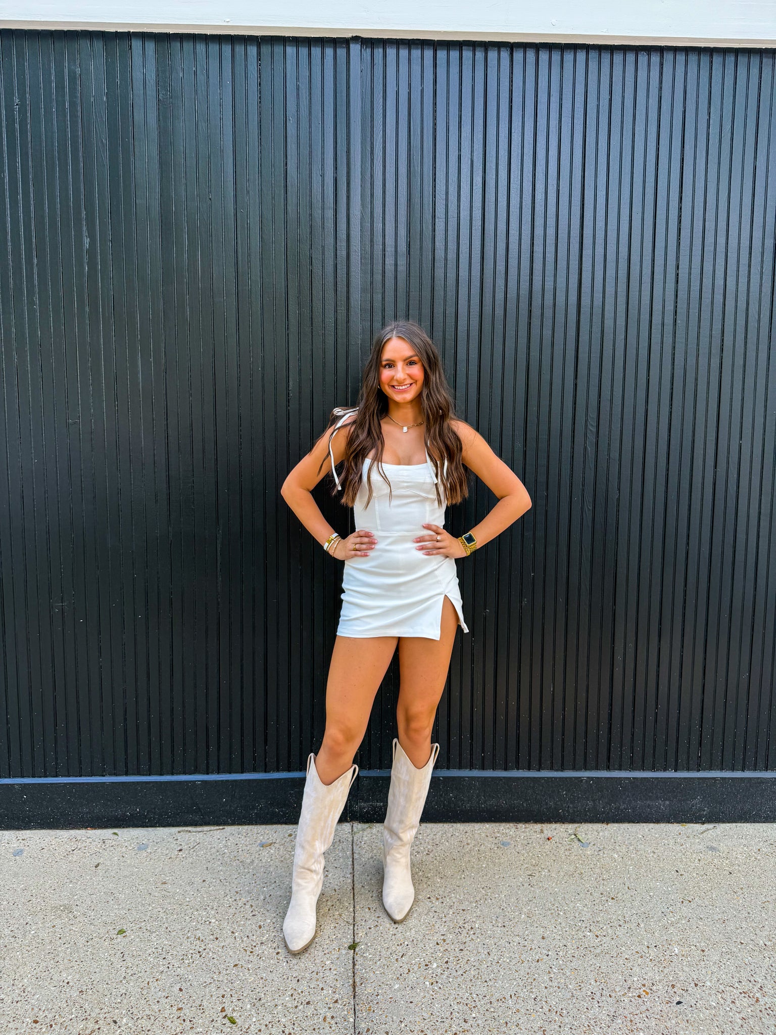White Denim Romper