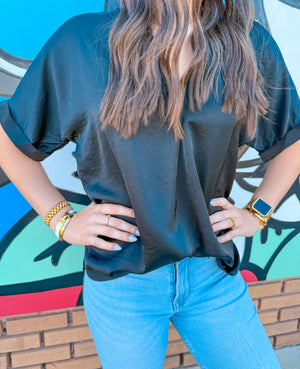 Black silky Blouse