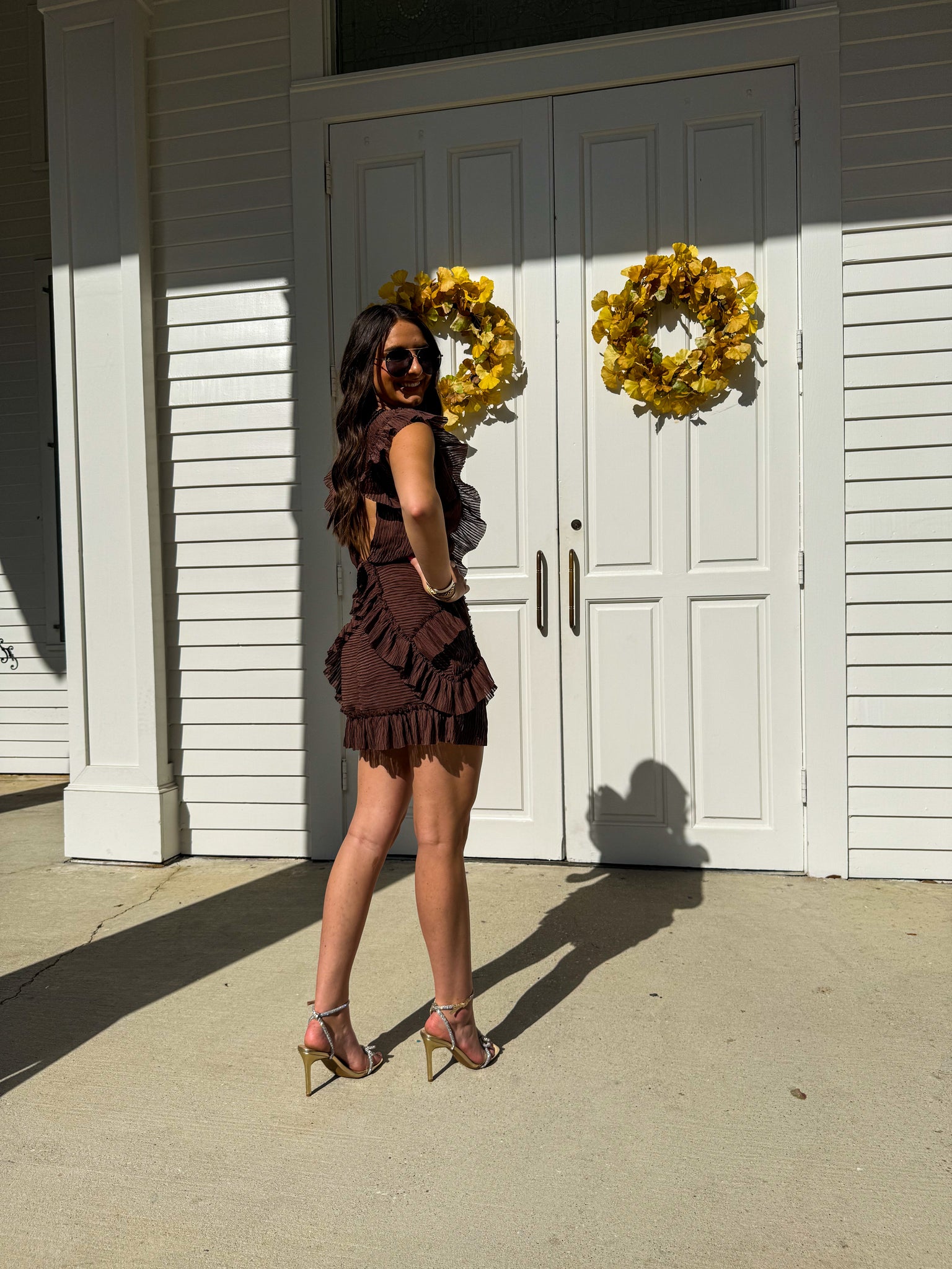 Chestnut Cascade Dress