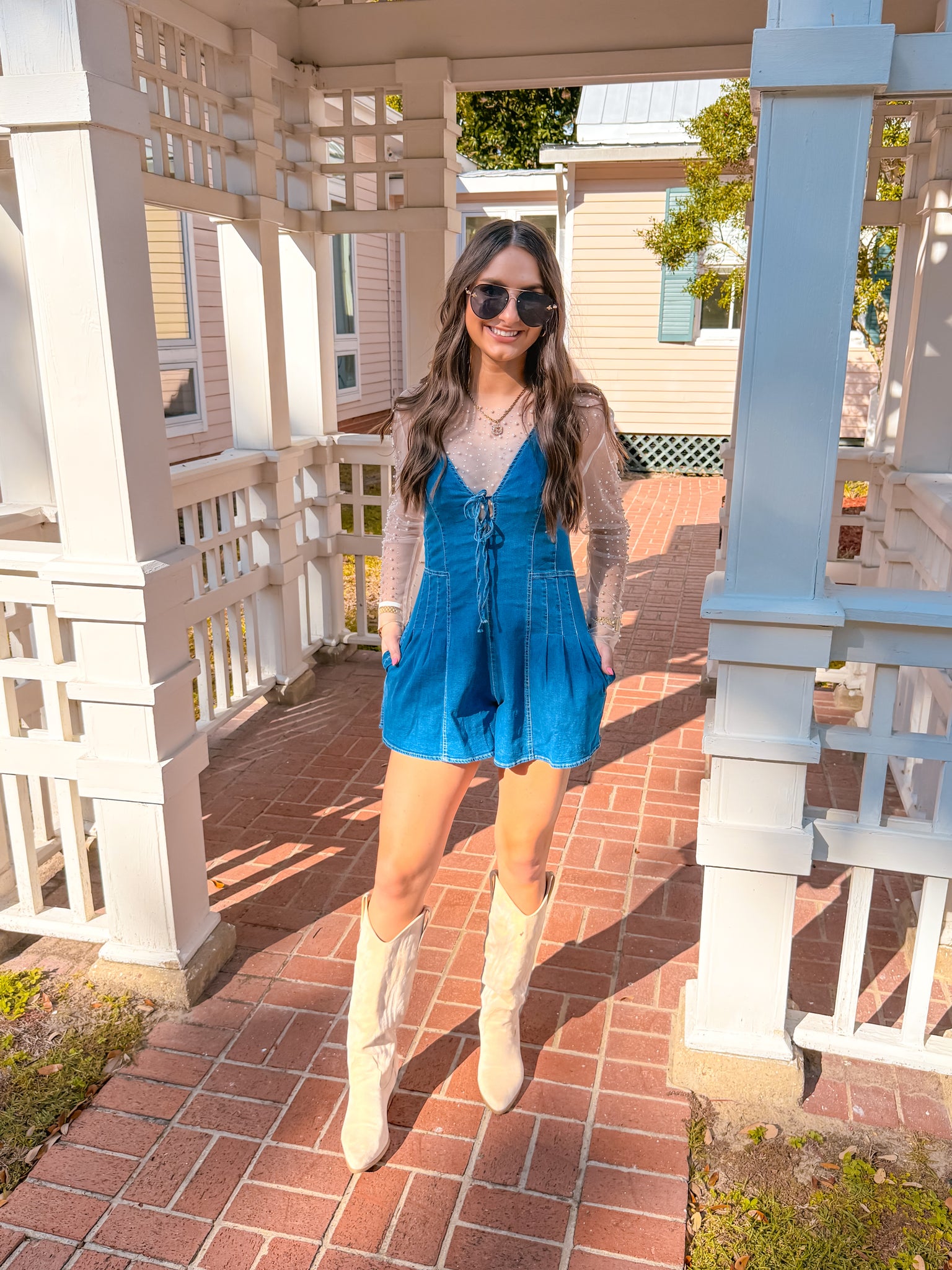 Rodeo Blues Romper