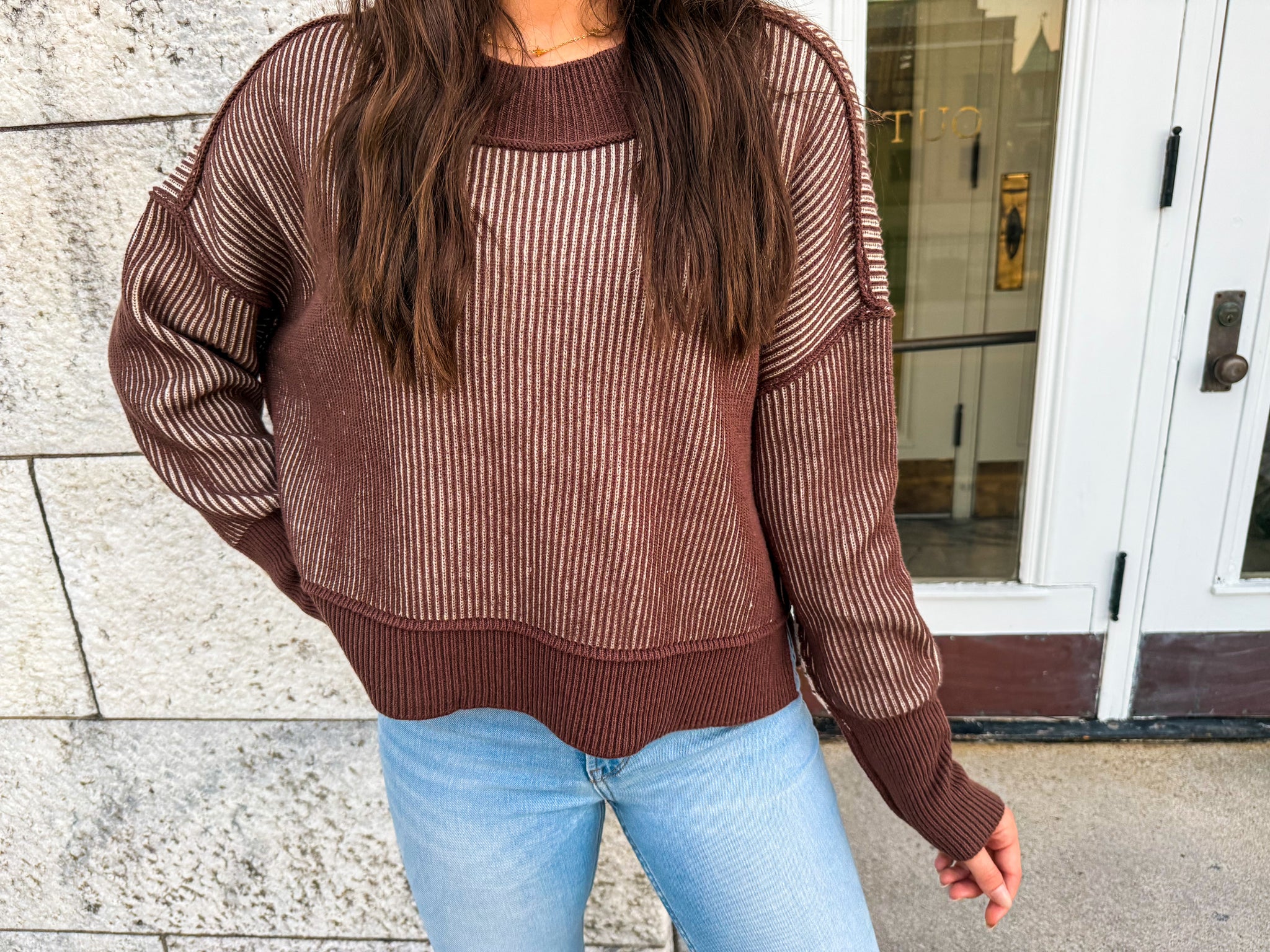 Mocha Ribbed Sweater