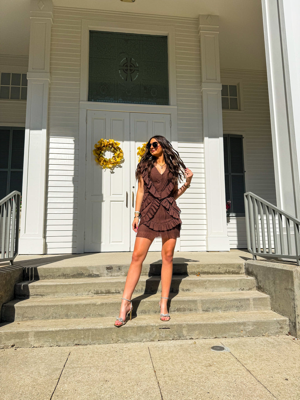 Chestnut Cascade Dress