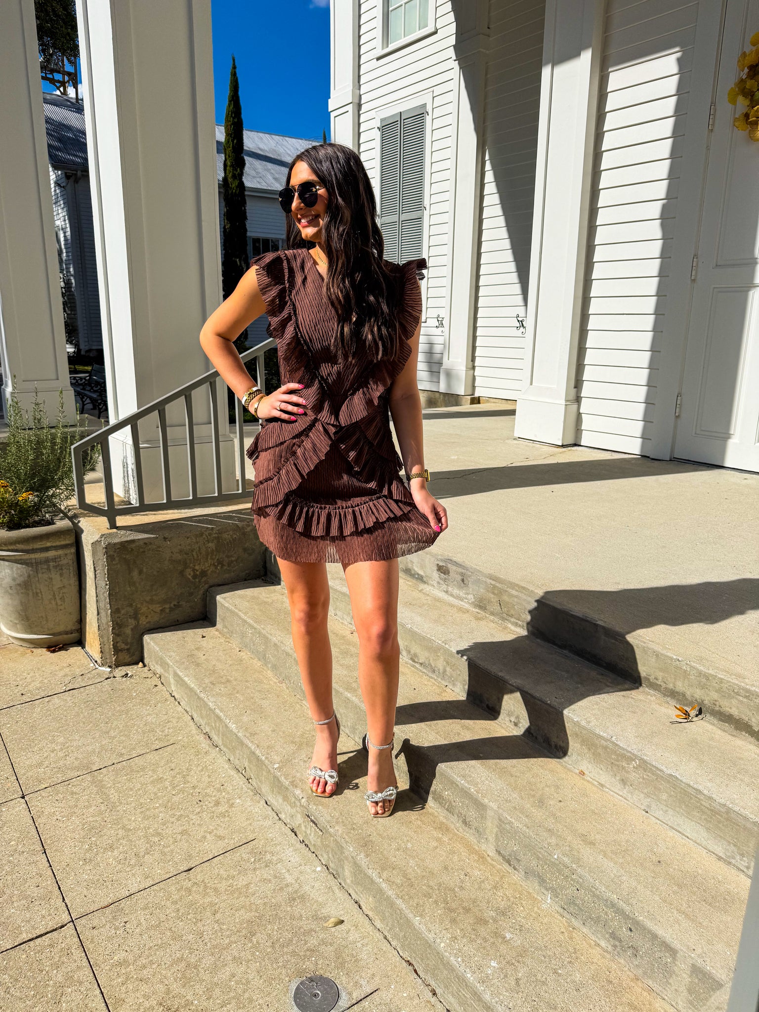 Chestnut Cascade Dress