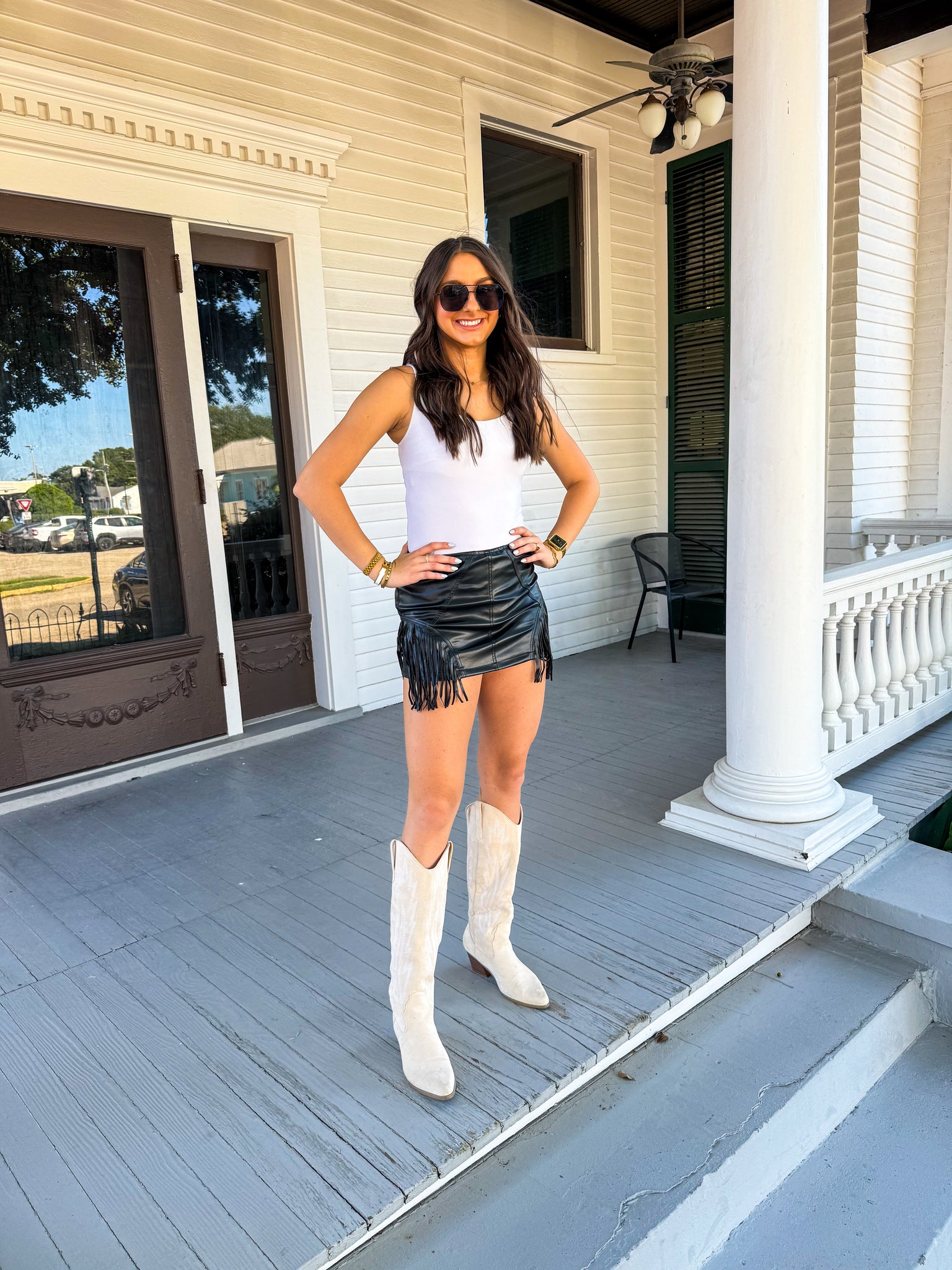 Saddle Chic Skort (Black)
