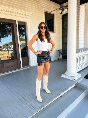 Saddle Chic Skort (Black)