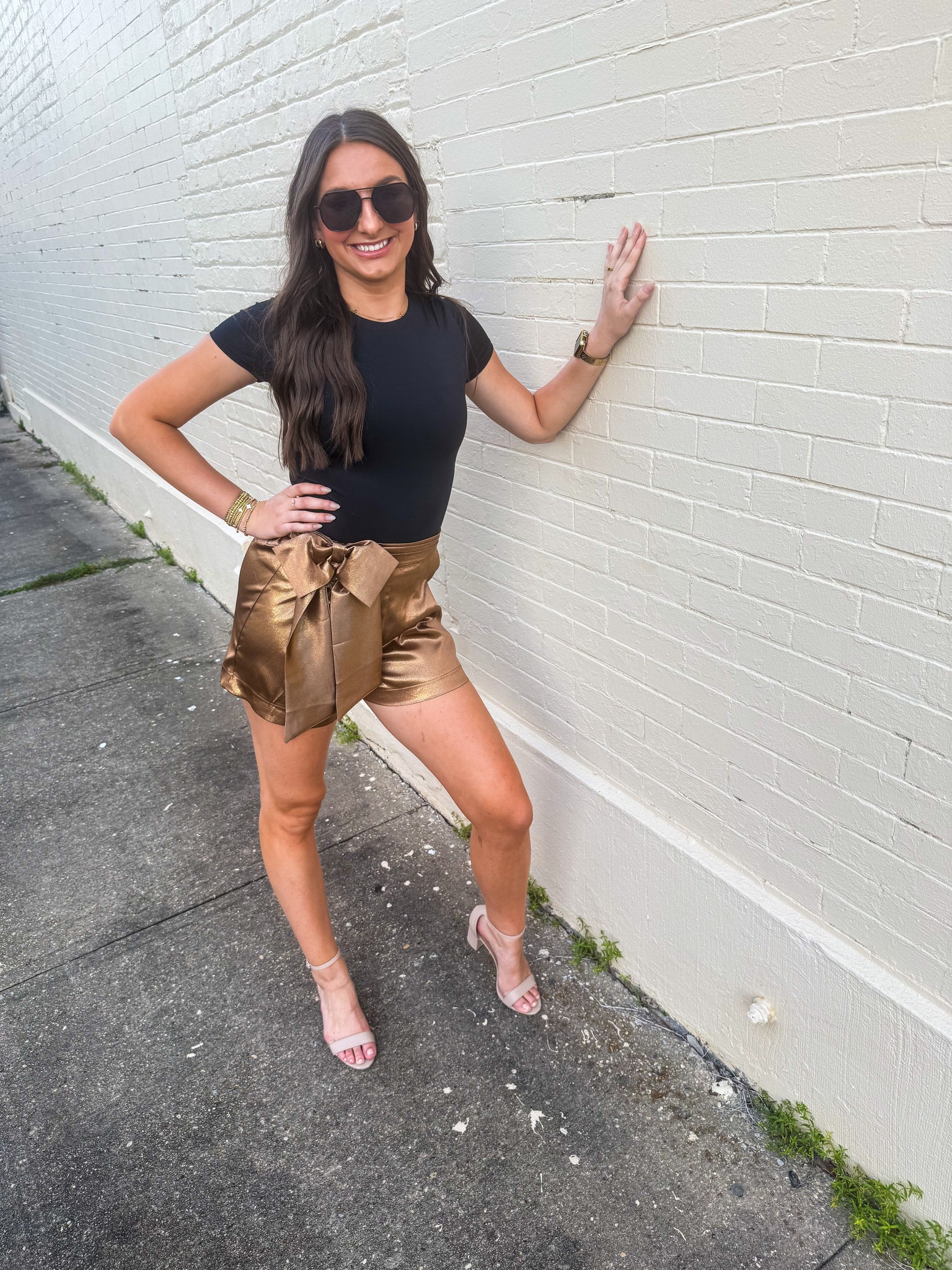 Golden Glimmer Shorts