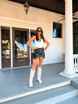 Saddle Chic Skort (Black)