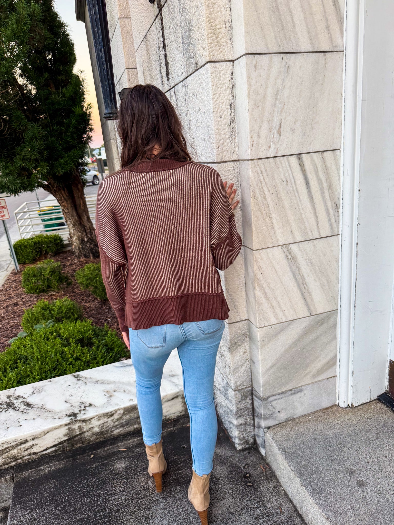 Mocha Ribbed Sweater