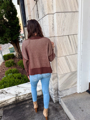 Mocha Ribbed Sweater