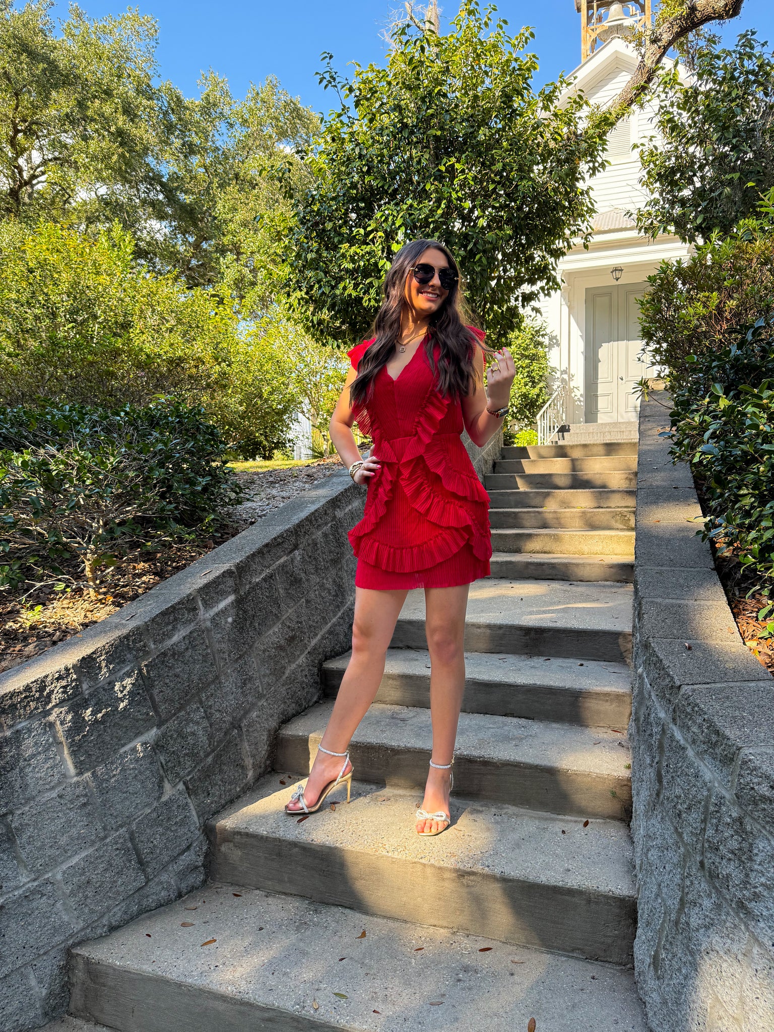 Scarlet Cascade Dress