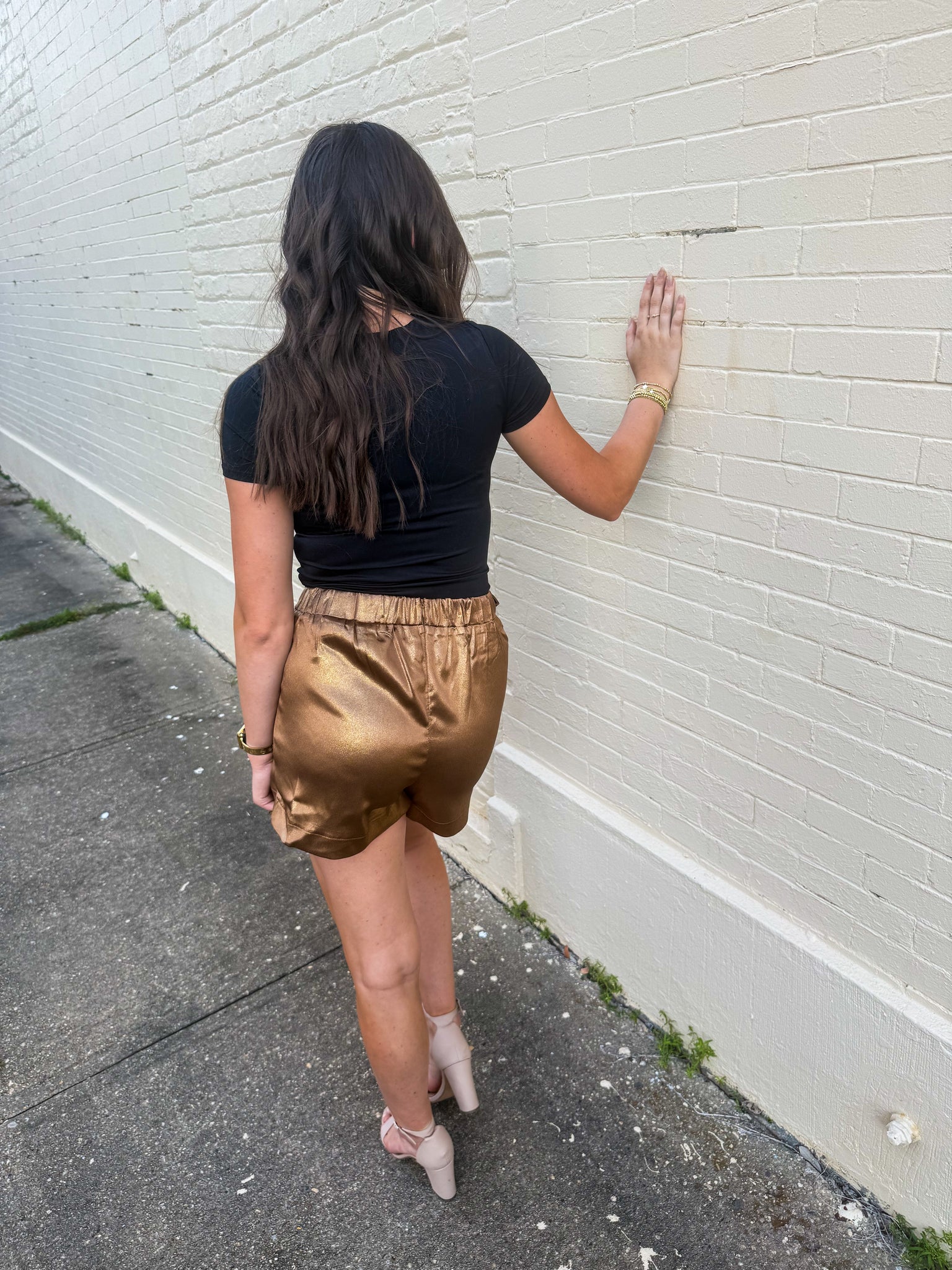 Golden Glimmer Shorts