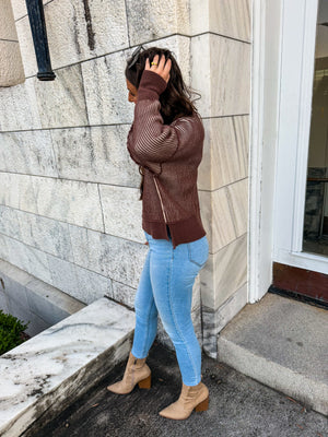 Mocha Ribbed Sweater