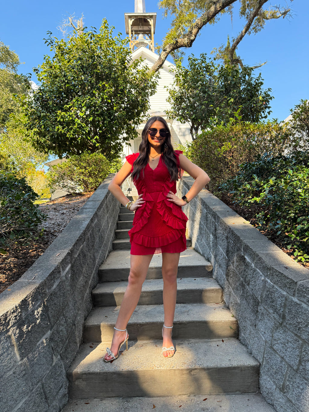 Scarlet Cascade Dress