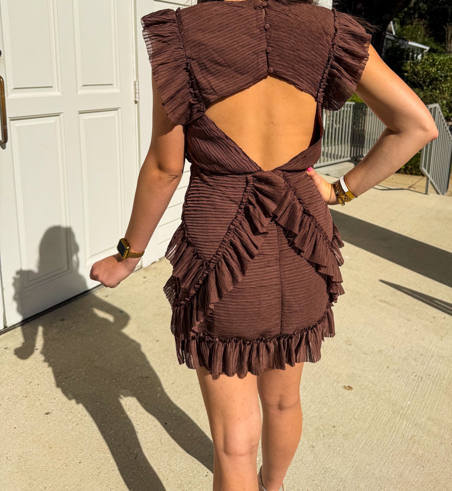 Chestnut Cascade Dress