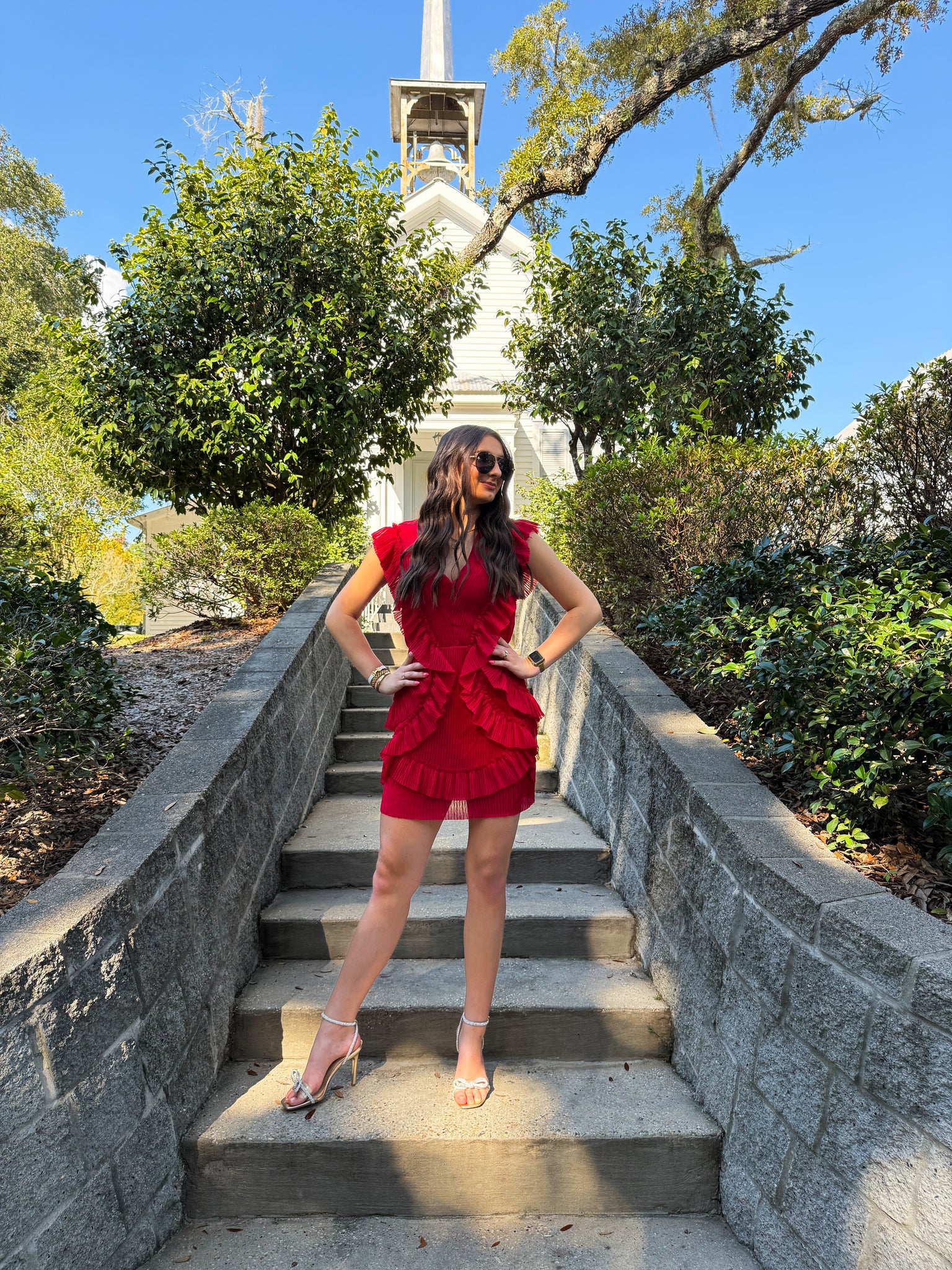 Scarlet Cascade Dress