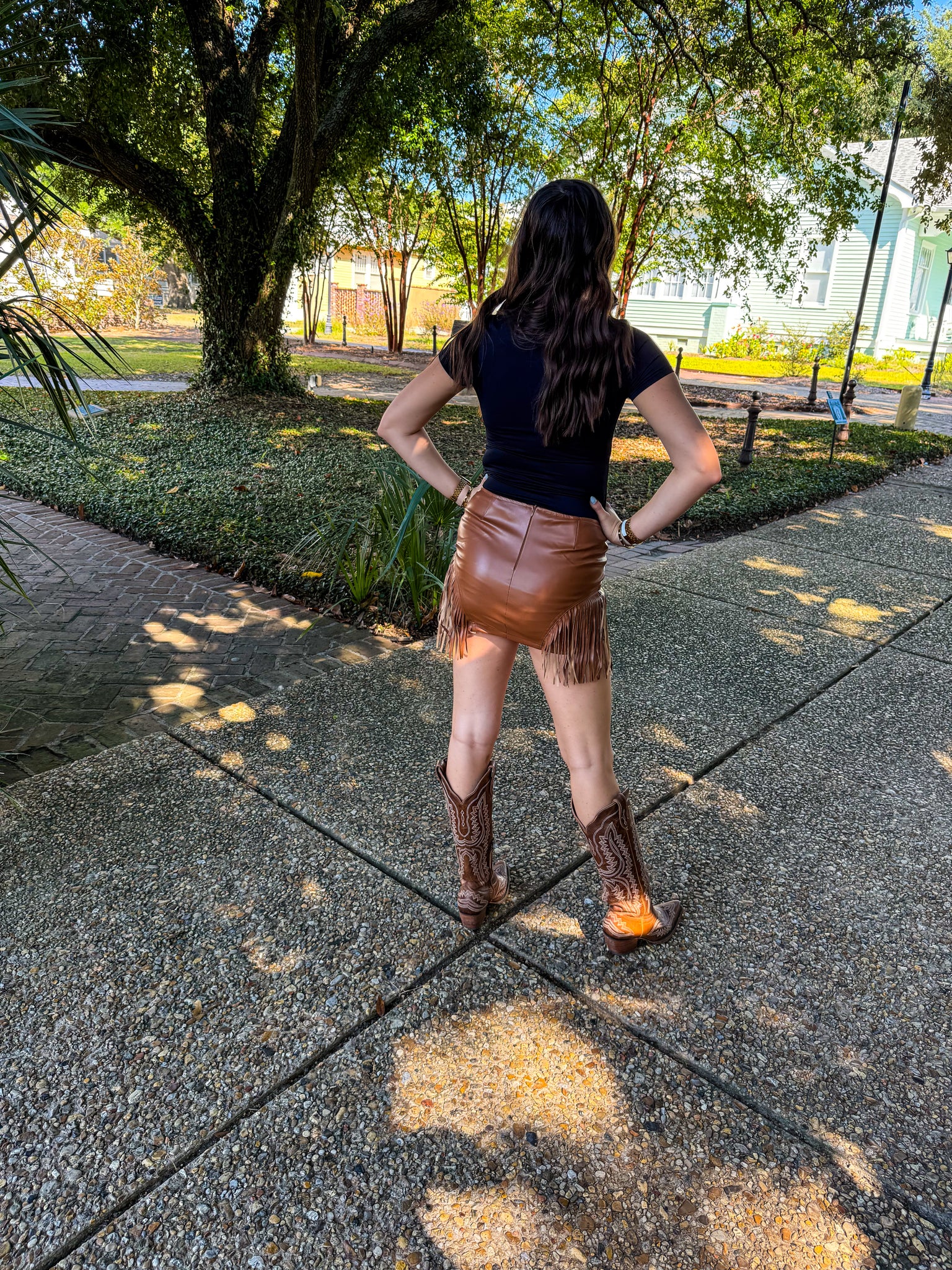 Saddle Chic Skort (Brown)