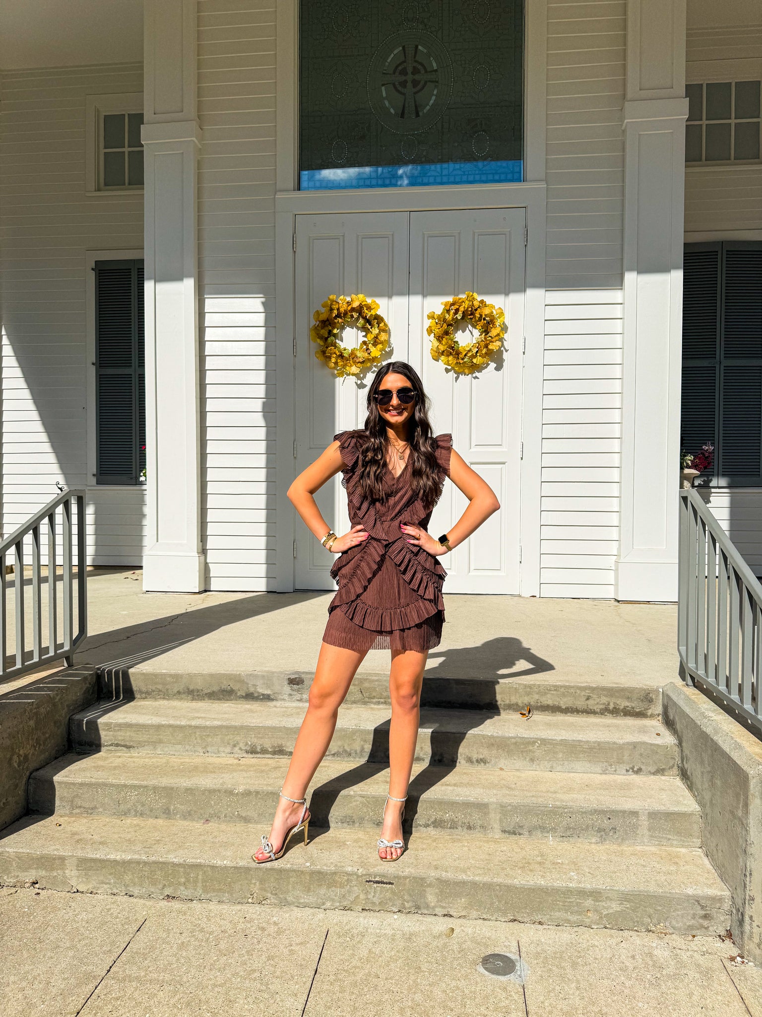 Chestnut Cascade Dress