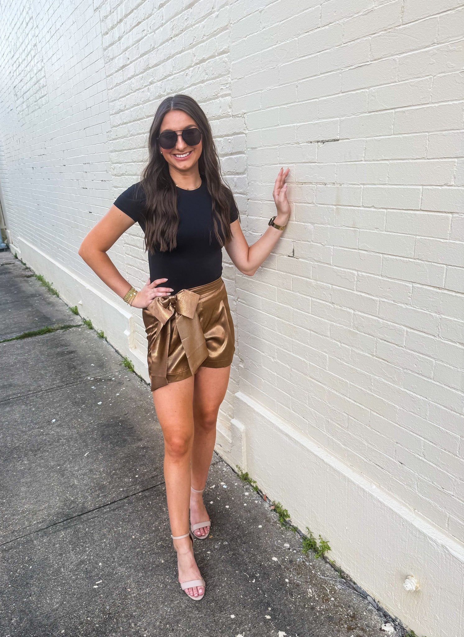 Golden Glimmer Shorts