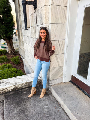 Mocha Ribbed Sweater